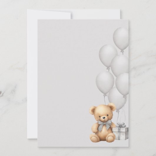 我々はベアベビーシャワーを待つことができる 招待状 (裏面)