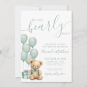 我々はベアベビーシャワーを待つことができる 招待状 (正面)