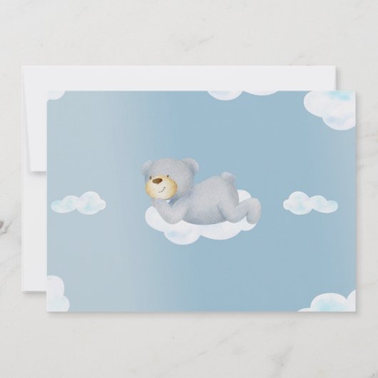 我々はベアベビーシャワーを待つことができる 招待状 (裏面)