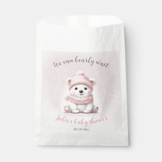 我々はベアベビーシャワー好意バッグを待つことができる フェイバーバッグ (正面)