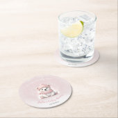 我々はベアベビーシャワー紙コースターを心待ちできる ラウンドペーパーコースター (インサイチュ)