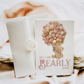 我々はベアベビーモダンガールシャワーを待つ 招待状