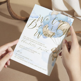 我々はベアボーイベビーシャワー招待状 招待状