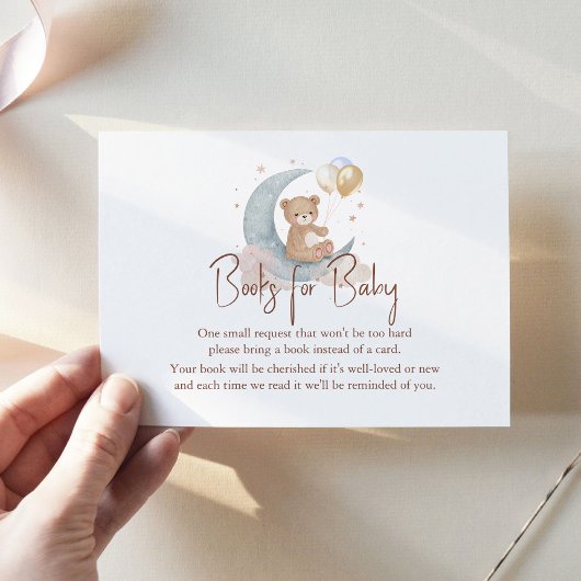 我々はベビーのために月のテディベアの本を越えている ノートカード