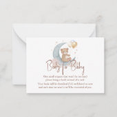 我々はベビーのために月のテディベアの本を越えている ノートカード (正面)