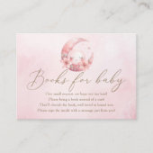 我々はベビーのために月の女の子シャワーの本の上にいる エンクロージャーカード (正面)