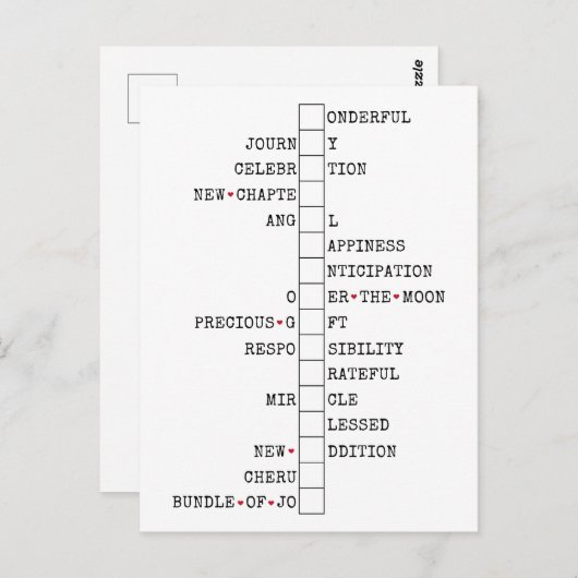 我々はベビーを持っている – おもしろい妊娠の発表 ポストカード (正面/裏面)