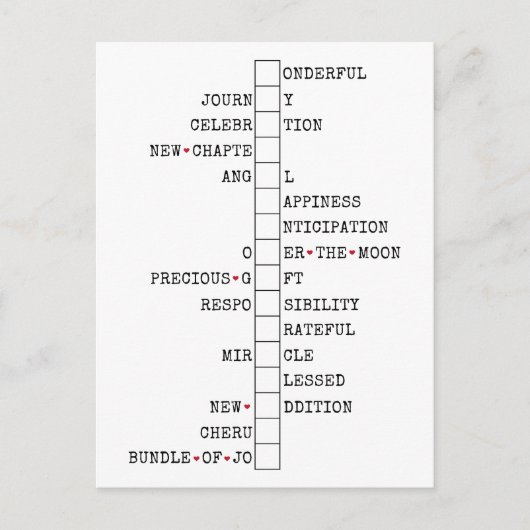 我々はベビーを持っている – おもしろい妊娠の発表 ポストカード (正面)