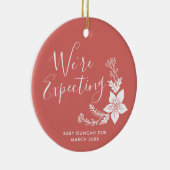 我々はベビー妊娠が明らかにパーソナライズされたされることを期待している セラミックオーナメント (右)