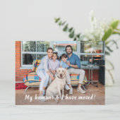 我々はペットの写真パーソナライズされたを移動した 案内状 (スタンド正面)