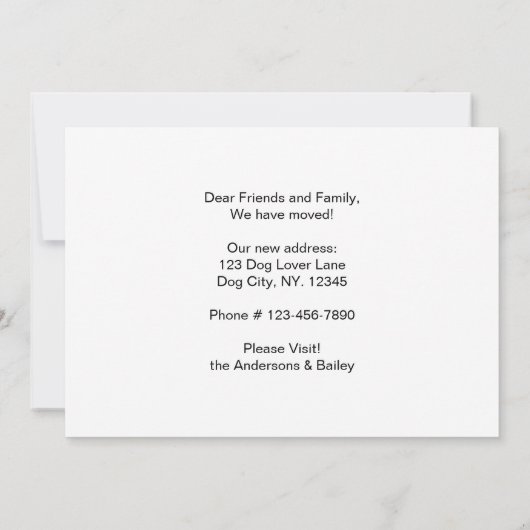 我々はペットの写真パーソナライズされたを移動した 案内状 (裏面)