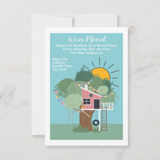 我々はホームツリーハウスアンドサン移動した 案内状 (正面)