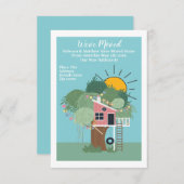 我々はホームツリーハウスアンドサン移動した 案内状 (正面/裏面)