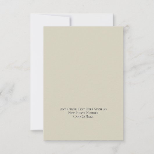 我々はホームツリーハウスアンドムーンを移動した 案内状 (裏面)