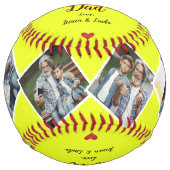 我々はホームランパパ写真コラージュをヒット |父の日 ソフトボール (正面)