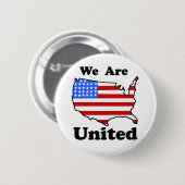 我々はボタン統一されただ 缶バッジ (正面&裏面)