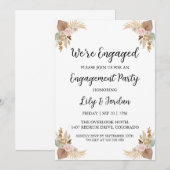 我々はボホ婚約した婚約パーティ招待状 招待状 (正面/裏面)