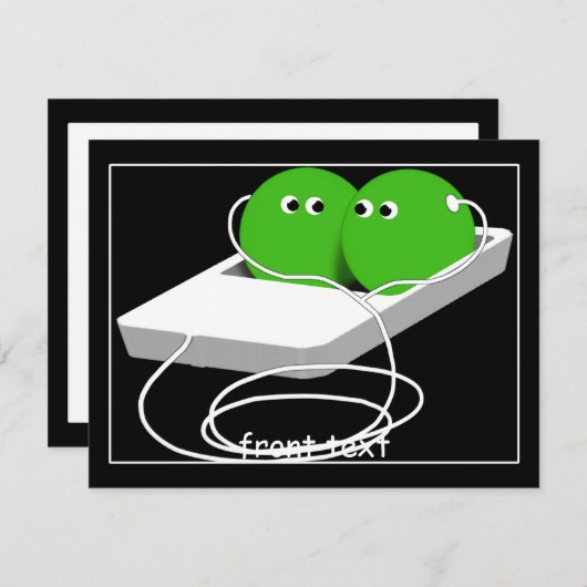 我々はポッドの中の二つのエンドウのようなものだ 招待状 (正面/裏面)