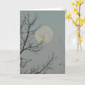 我々はマイル離れているかもしれない恋しく思よ、You Moon写真 カード (黄色い花)