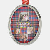 我々はママ最高のプリ無料スタイルフォント4写真を持つ メタルオーナメント (左)