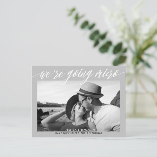 我々はミクロに行く | の結婚更新 案内ポストカード (スタンド正面)