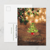 我々はミスタントー、ストリングライト、木材、松の木を持っている 案内ポストカード (正面/裏面)