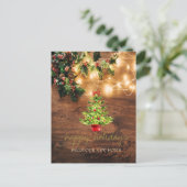 我々はミスタントー、ストリングライト、木材、松の木を持っている 案内ポストカード (スタンド正面)