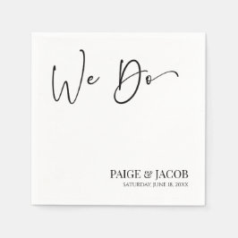 我々はミニマクラシックリモダンミニマルリスト結婚の スタンダードカクテルナプキン