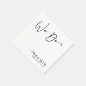 我々はミニマクラシックリモダンミニマルリスト結婚の スタンダードカクテルナプキン (角)