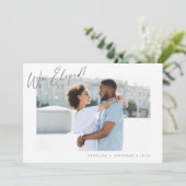 我々はミニマシンプルリスト2つの写真の駆け落ち 案内状 (スタンド正面)