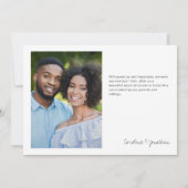 我々はミニマシンプルリスト2つの写真の駆け落ち 案内状 (裏面)