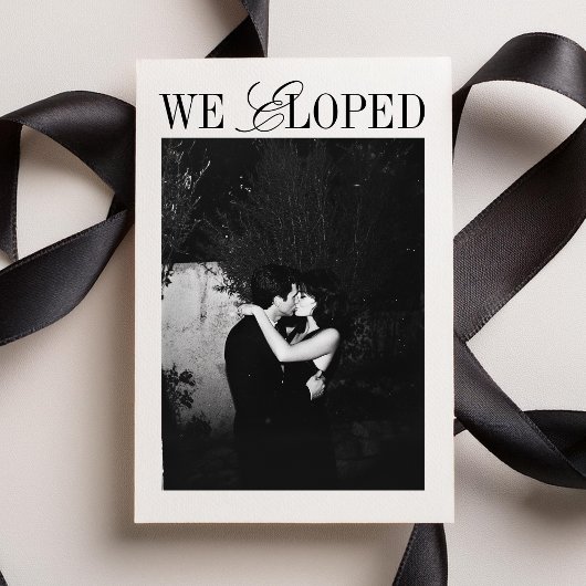 我々はミニマスタイリッシュリストモダンの駆け結婚落ち 案内状