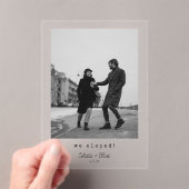 我々はミニマルモダンリストタイポグラフィ写真を駆け落ち アクリル招待状 (インサイチュ (ポータブル))