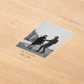 我々はミニマルモダンリストタイポグラフィ写真を駆け落ち アクリル招待状 (レイダウン)