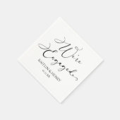 我々はミニマル婚約したスエレガント婚約パーティ スタンダードカクテルナプキン (角)