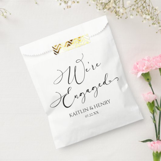 我々はミニマル婚約したスエレガント婚約パーティ フェイバーバッグ (封をした状態)