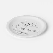 我々はミニマル婚約したスエレガント婚約パーティ ペーパープレート (アングル)