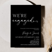 我々はミニマル婚約したスエレガント婚約パーティ 招待状