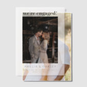 我々はミニマ婚約したリストのエレガント写真シックモダン ベラム紙招待状 (オフセット (カップル))