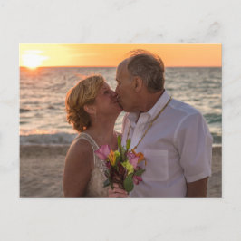 我々はメキシコでのビーチ結婚式発表で駆け落ち ポストカード