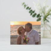 我々はメキシコでのビーチ結婚式発表で駆け落ち ポストカード (スタンド正面)