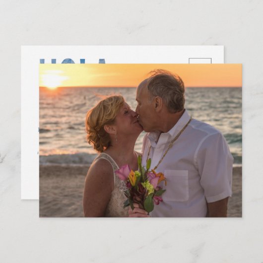 我々はメキシコでのビーチ結婚式発表で駆け落ち ポストカード (正面/裏面)