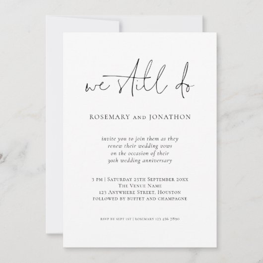 我々はモダン依然として誓願の更新招待状を行う 招待状 (正面)