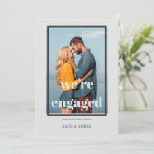 我々はモダン写真婚約した婚約 案内状 (スタンド正面)