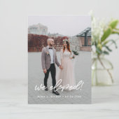 我々はモダン発結婚表の写真カードを落とした 案内状 (スタンド正面)