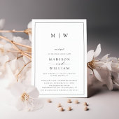 我々はモノグラムモダンエロペメントの結婚駆け落ち 招待状