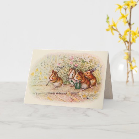 我々はモルモットのちょっとした挨拶がある カード (黄色い花)