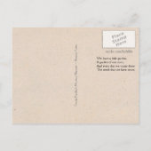 我々はモルモットの小さな庭を持っている ポストカード (裏面)