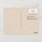 我々はモルモットの小さな庭を持っている ポストカード (裏面)