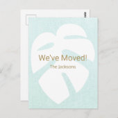 我々はモンステラ熱帯葉を移動した ポストカード (正面/裏面)